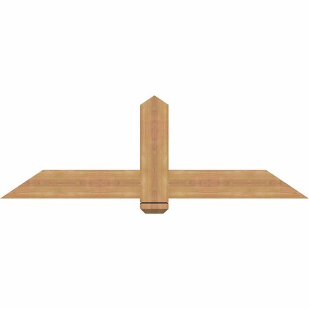 Ekena Millwork Eugene Smooth Timber Gable Bracket, Western Red Cedar, 60"W x 20"H x 3 1/2"D x 5 1/2"F, 8/12 Pitch GBW060X20X0406EUG00SWR